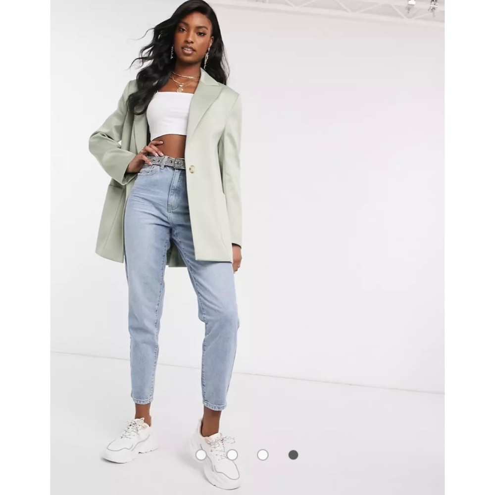 ASOS DESIGN Tall Satin Grandad Coat